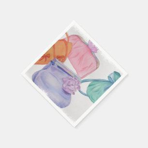 GIRLS FÄRGÄMNEN ANVÄNDER PAPPRA NAPKINER PAPPERSSERVETT