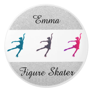 Girls Figur Skater/Ice Skating Personlig Knopp