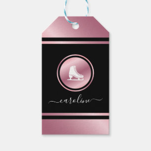 Girls Figur Skating Ro Guld Ice Skates Kid Namn Presentetikett