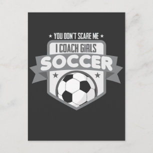 Girls fotbollscachen Skrämmer Team Trainer Footbal Vykort