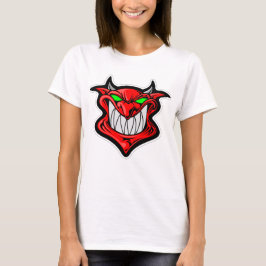 Girls Funny Helgdag Novelty DEMON SMILE T Shirt