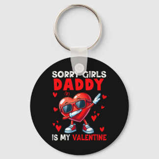 Girls Funny Joke Daddy Is My Valentine Dabbing Hea Nyckelring