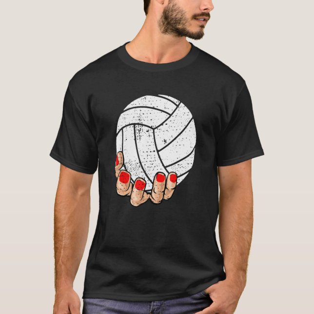 Girls Funny Volleyball T Shirt (Framsida)