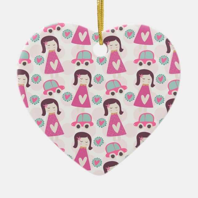 Girls Going Ställen Julgransprydnad Keramik (Framsidan)