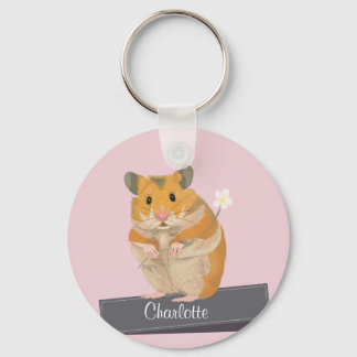 Girls Golden Hamster Nyckelring