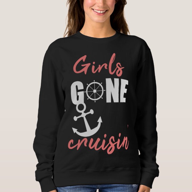 Girls gone cruisin' for vacation cruise t shirt (Framsida)
