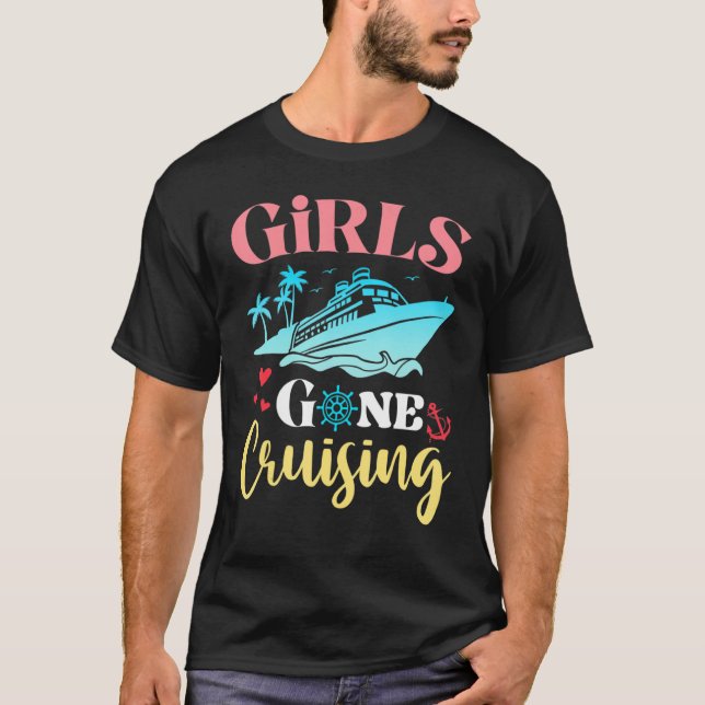 Girls Gone Cruising a Besties Sisters Friends Vaca T Shirt (Framsida)