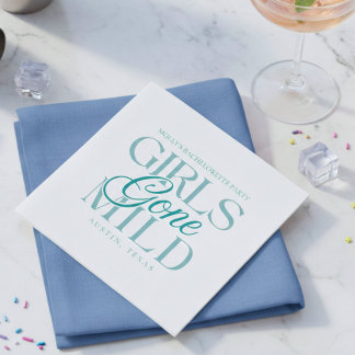 Girls Gone Mild Blue Bachelorette Pappersservett
