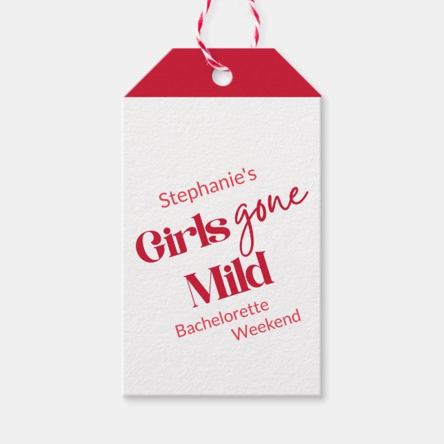 Girls Gone Mild Elegant Bachelorette Beach Weekend Presentetikett (Framsidan)