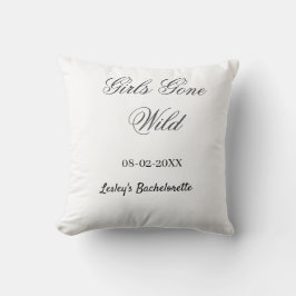 Girls Gone wild Bachelorette party name date bride Kudde