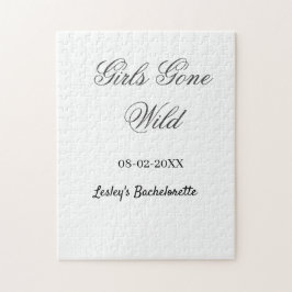 Girls Gone wild Bachelorette party name date bride Pussel