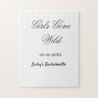 Girls Gone wild Bachelorette party name date bride Pussel