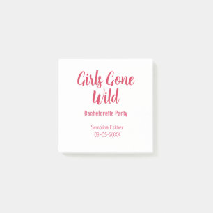 girls gone wild möhipparty rött namn retro post-it block