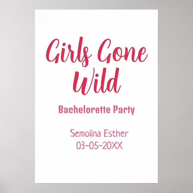 girls gone wild möhipparty rött namn retro poster (Framsidan)