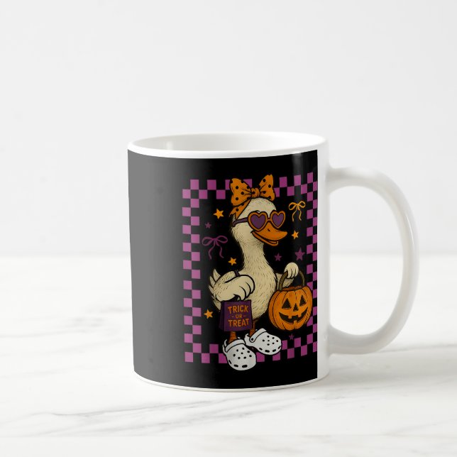 Girls Goose Halloween Spooky Goosey Silly Goose Pu Kaffemugg (Höger)