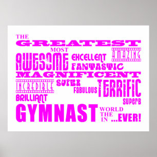 Girls Gymnast: Rosa Underbarare Gymnast Poster