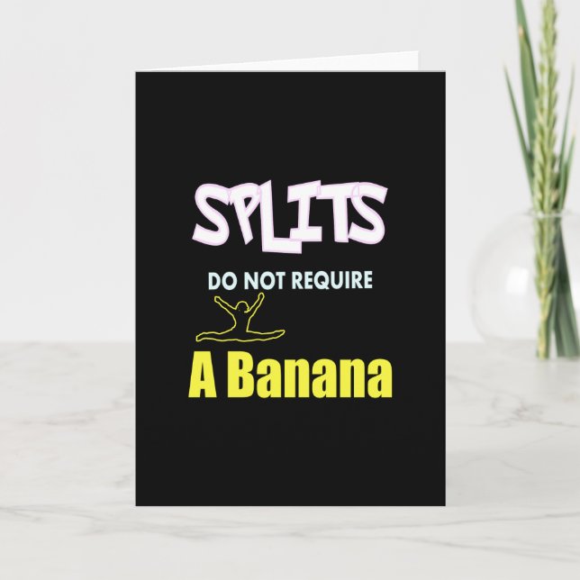 Girls Gymnastics Banana Splits Quote Kort (Framsida)