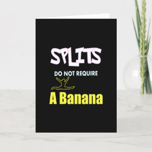 Girls Gymnastics Banana Splits Quote Kort