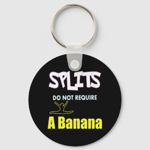 Girls Gymnastics Banana Splits Quote Nyckelring