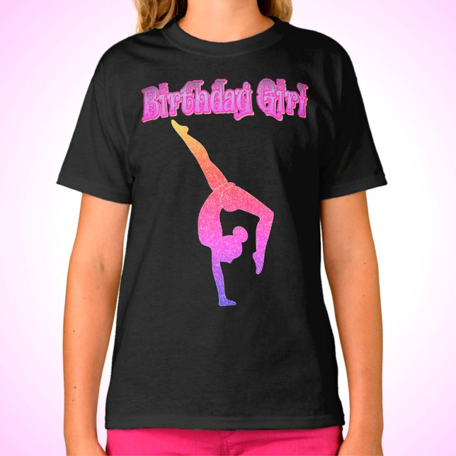Girls Gymnastics Birthday Girl T-Shirt (Skapare uppladdad)