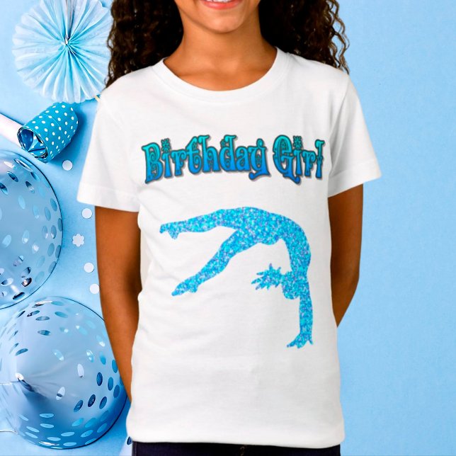 Girls Gymnastics "Birthday Girl" T-Shirt (Skapare uppladdad)