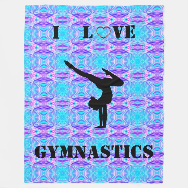 Girls Gymnastics Blanket Fleecefilt (Framsidan)