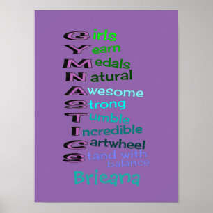 Girls Gymnastics (byt namn) Poster