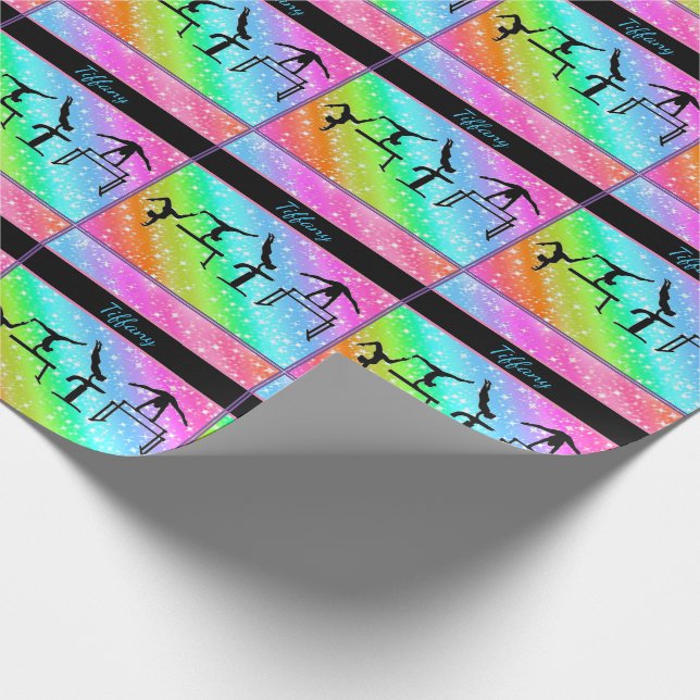 Girls Gymnastics Events Colorful Presentpapper (Hörn)