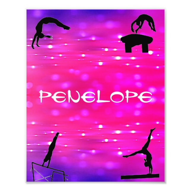 Girls Gymnastics Events Fototryck (Framsidan)