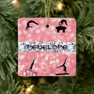 Girls Gymnastics Events Glitz och Glam Julgransprydnad Keramik