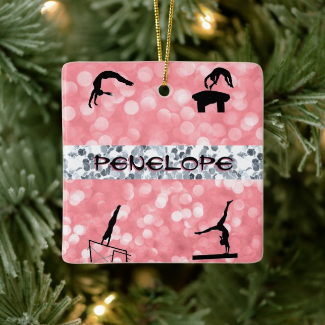 Girls Gymnastics Events Glitz och Glam Julgransprydnad Keramik (Träd)