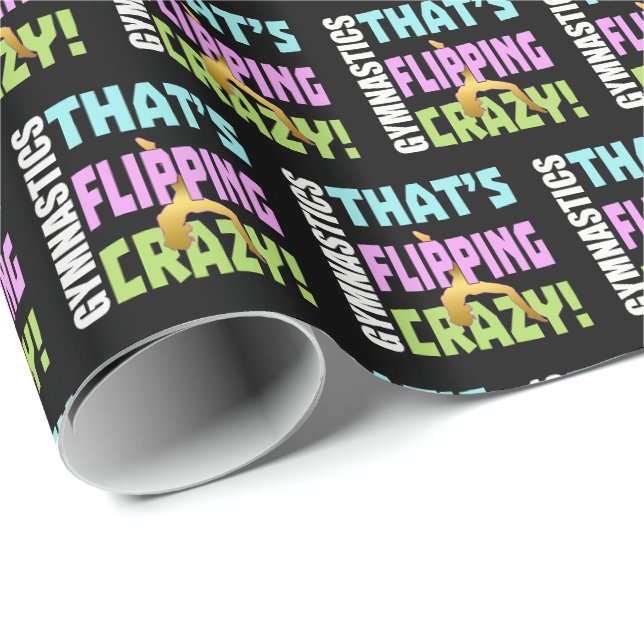 Girls Gymnastics - Flipping Crazy Presentpapper (Rullad Hörn)