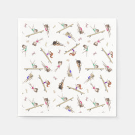 Girls Gymnastics Födelsedagsfest Pappersservett