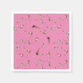 Girls Gymnastics Födelsedagsfest Pappersservett