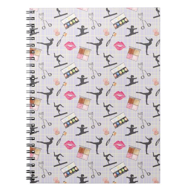 Girls Gymnastics - Girly Makeup Anteckningsbok (Framsidan)