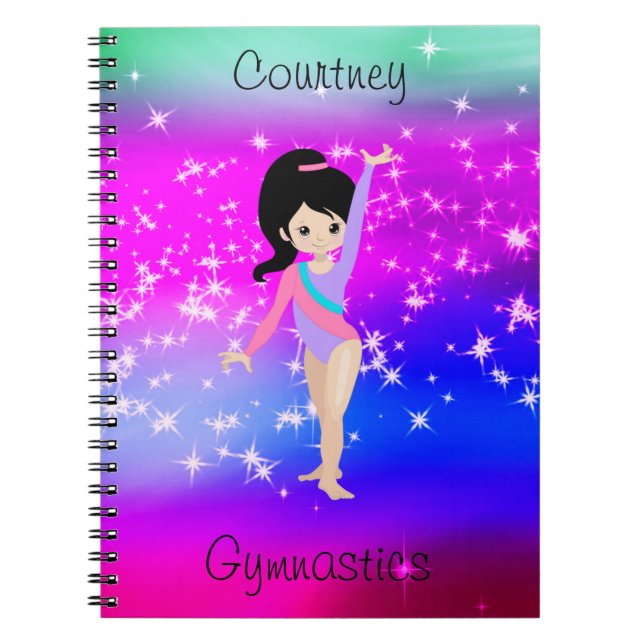Girls Gymnastics Gnistra Gymnast in Leotard   Anteckningsbok (Framsidan)