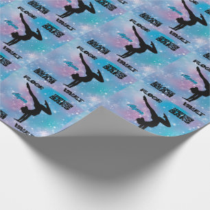Girls Gymnastics Golv, Pub, Beam, Vault Pastel Presentpapper