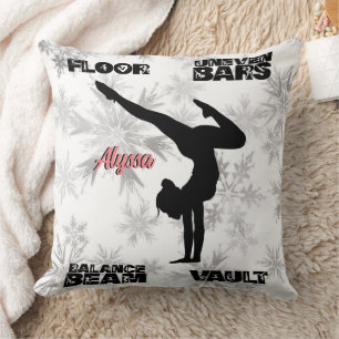 Girls Gymnastics Golv, Pub, Beam, Vault Winter Kudde