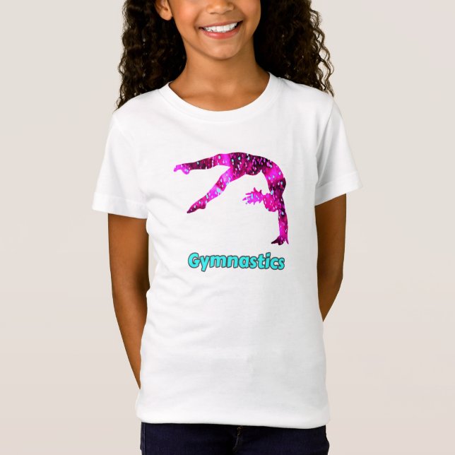 Girls Gymnastics HandSpring T-Shirt (Framsida)
