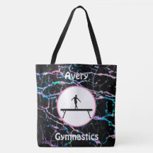 Girls Gymnastics Hologram Balance Beam Tote Bag