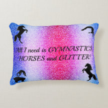 Girls Gymnastics, Horses, Glitter Personlig