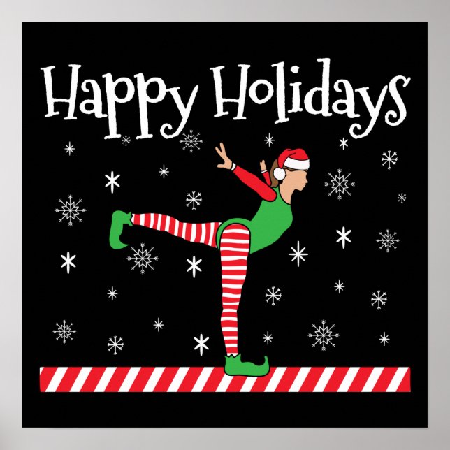 Girls Gymnastics Jul Elf Poster (Framsidan)
