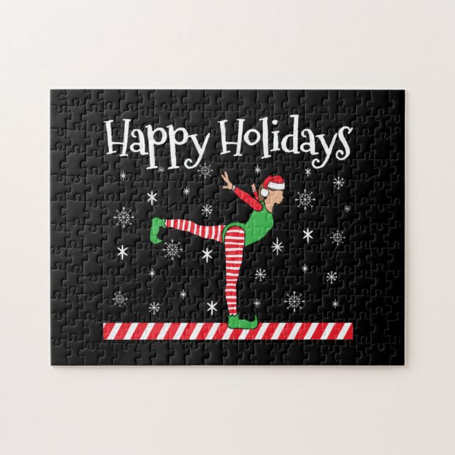 Girls Gymnastics Jul Elf Pussel (Horisontell)