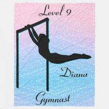Girls Gymnastics Level 9 Fleece Blanket