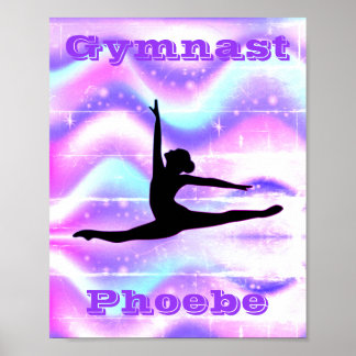 Girls Gymnastics Lila Poster