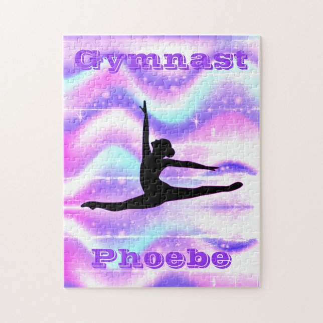 Girls Gymnastics Lila Pussel (Vertikal)