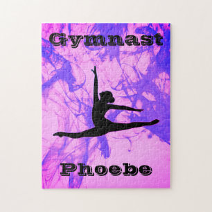 Girls Gymnastics Lila & Rosa Jigszle Puzzle Pussel