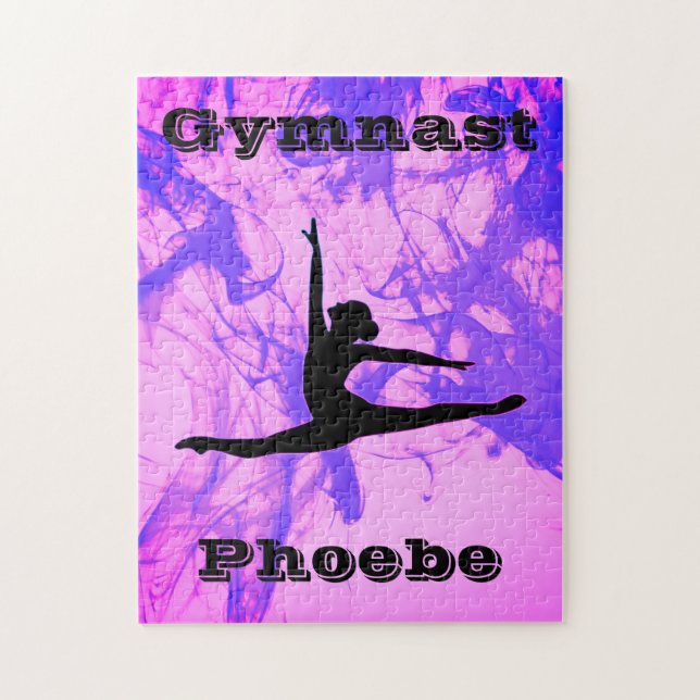 Girls Gymnastics Lila & Rosa Jigszle Puzzle Pussel (Vertikal)