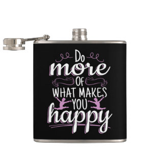 Girls Gymnastics - Motivational Lycklig Quote Fickplunta