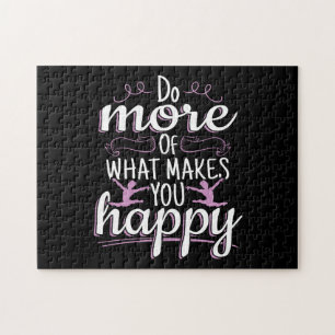 Girls Gymnastics - Motivational Lycklig Quote Pussel